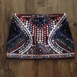 Zara embroidered skirt